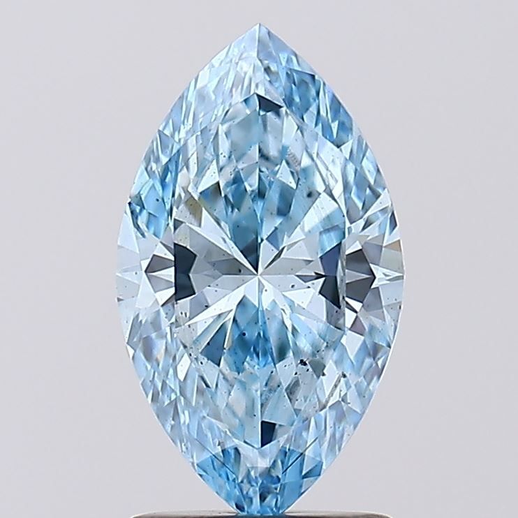 1.51 Carat Marquise Lab Diamond with  Cut Diamond in 14KT  view 1
