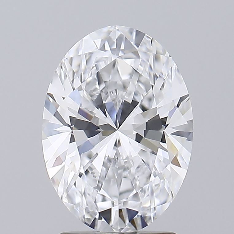 2.0 Carat Oval Lab Diamond with  Cut Diamond in 14KT  view 1
