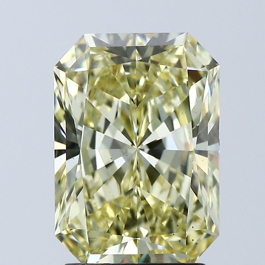 2.54 Carat Radiant Lab Diamond with  Cut Diamond in 14KT  view 1
