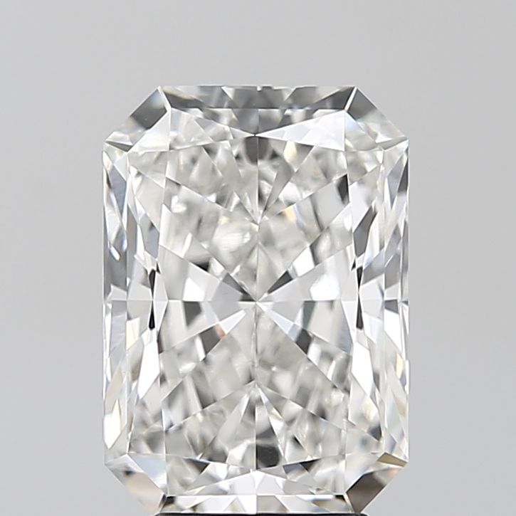 3.54 Carat Radiant Lab Diamond with  Cut Diamond in 14KT  view 1
