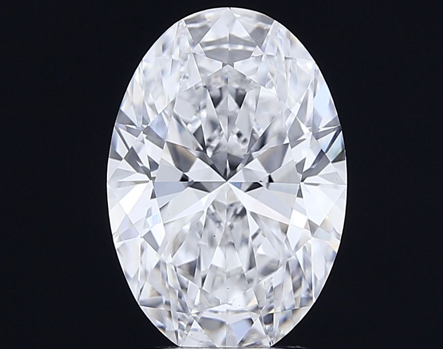 4.29 Carat Oval Lab Diamond with  Cut Diamond in 14KT  view 1
