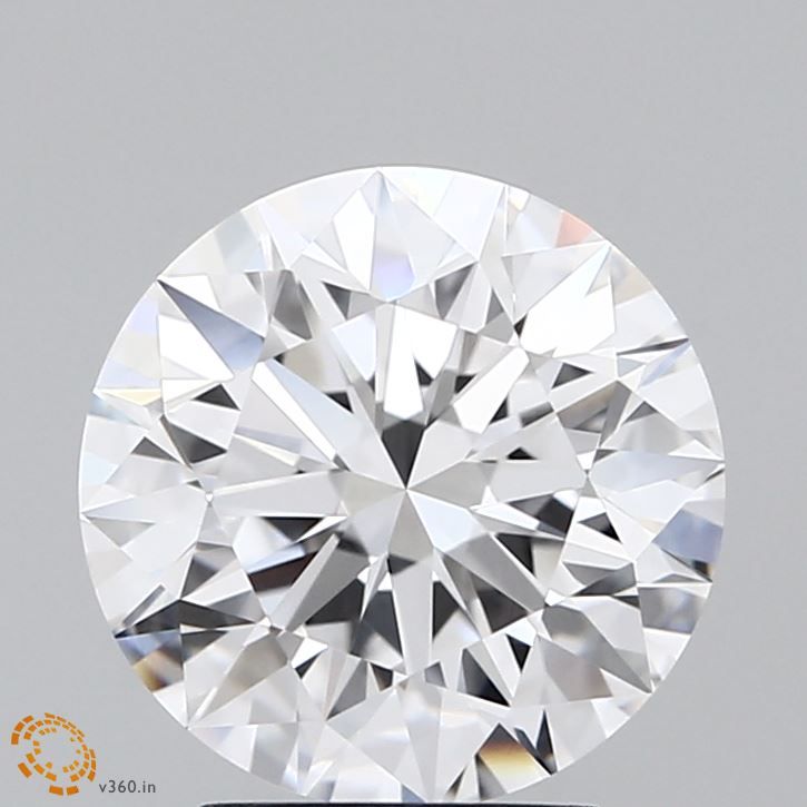 2.58 Carat Round Lab Diamond with  Cut Diamond in 14KT  view 1
