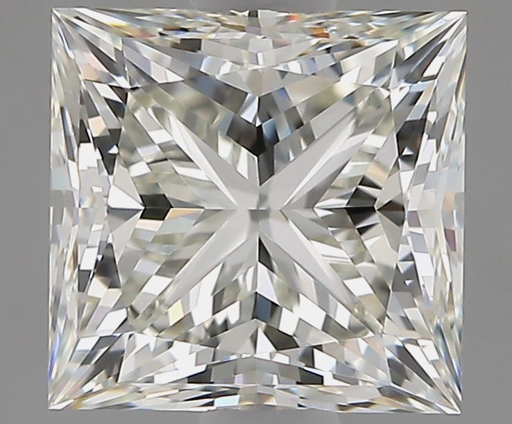 1.8 Carat Princess Natural Diamond with  Cut Diamond in 14KT  view 1
