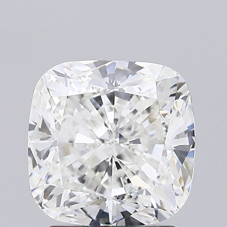 2.5 Carat Cushion Lab Diamond with  Cut Diamond in 14KT  view 1
