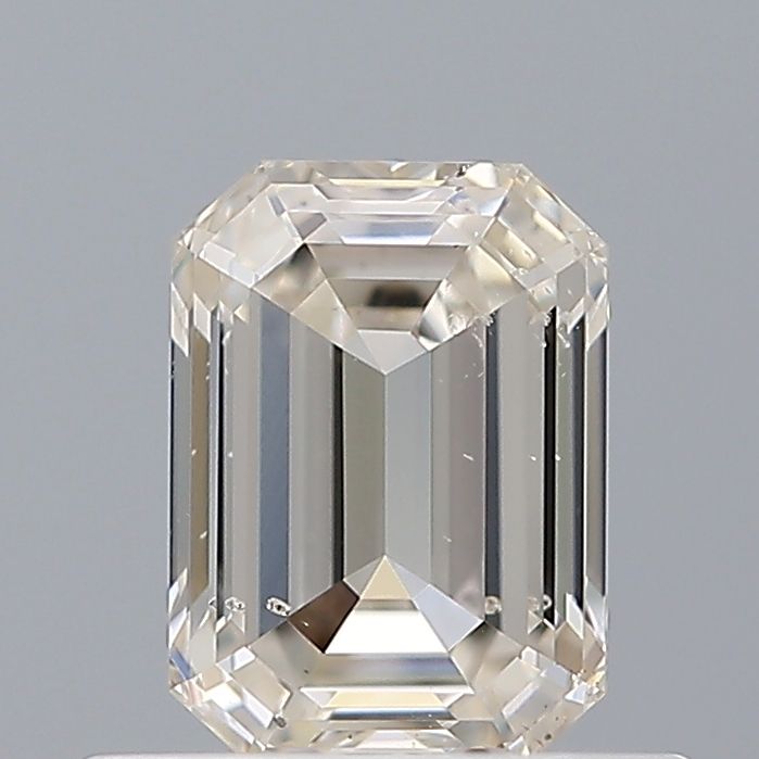 0.51 Carat Emerald Natural Diamond with  Cut Diamond in 14KT  view 1
