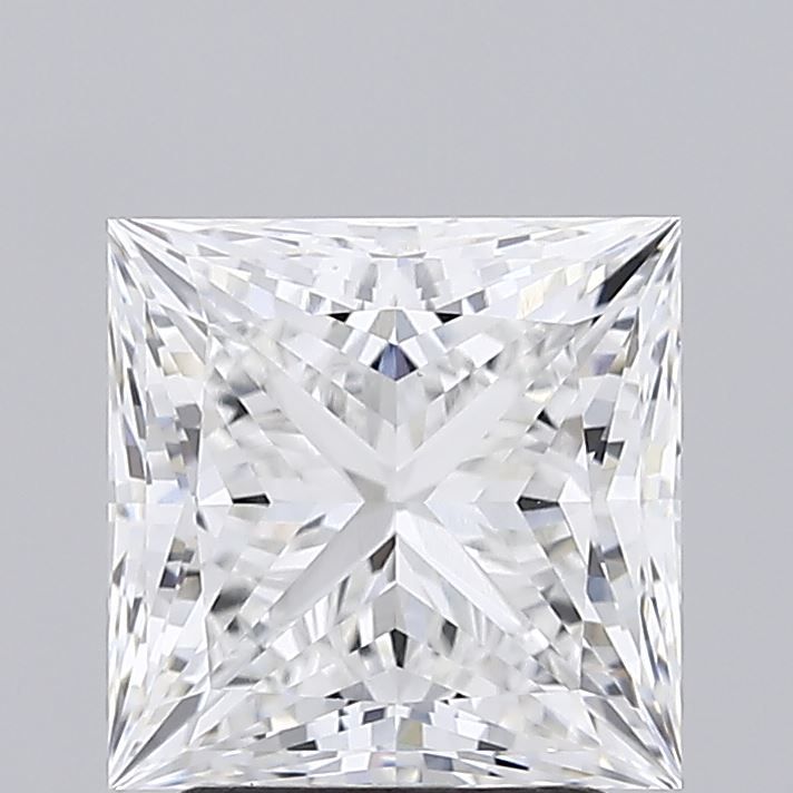 3.09 Carat Princess Lab Diamond with  Cut Diamond in 14KT  view 1
