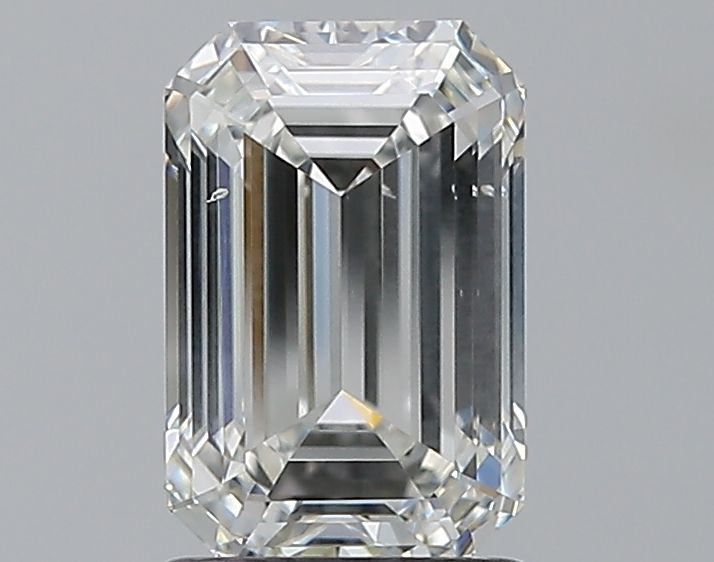 1.7 Carat Emerald Natural Diamond with  Cut Diamond in 14KT  view 1
