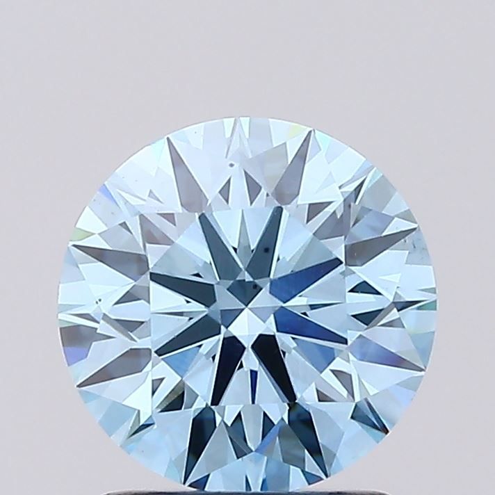 1.51 Carat Round Lab Diamond with  Cut Diamond in 14KT  view 1
