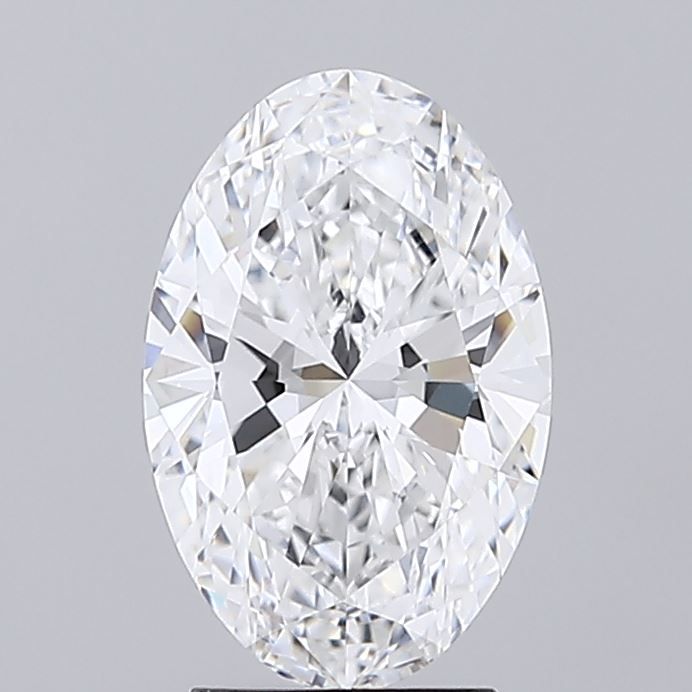 3.0 Carat Oval Lab Diamond with  Cut Diamond in 14KT  view 1

