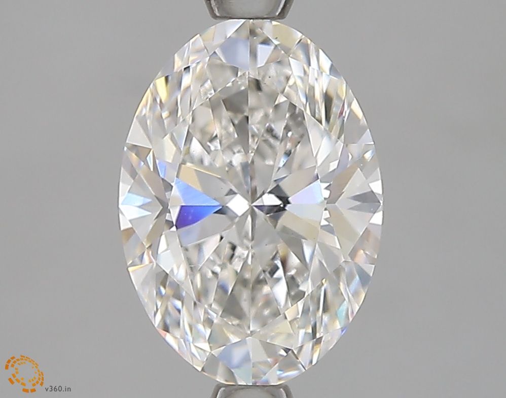 2.0 Carat Oval Lab Diamond with  Cut Diamond in 14KT  view 1
