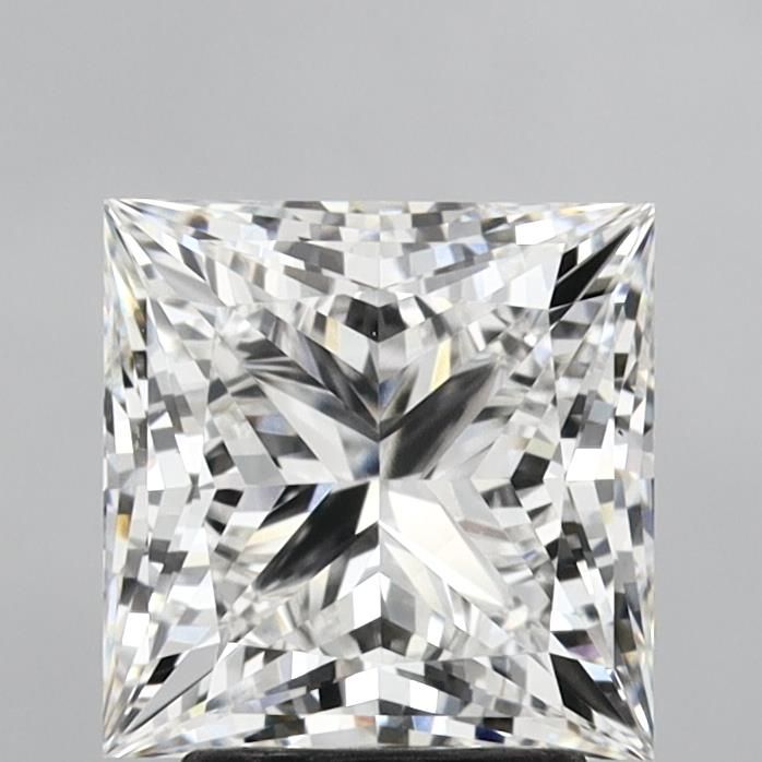 3.19 Carat Princess Lab Diamond with  Cut Diamond in 14KT  view 1
