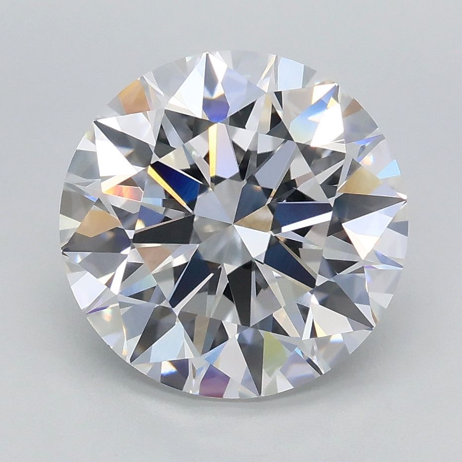 3.04 Carat Round Lab Diamond with  Cut Diamond in 14KT  view 1
