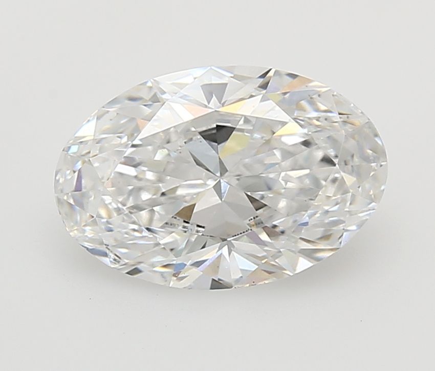 2.0 Carat Oval Lab Diamond with  Cut Diamond in 14KT  view 1
