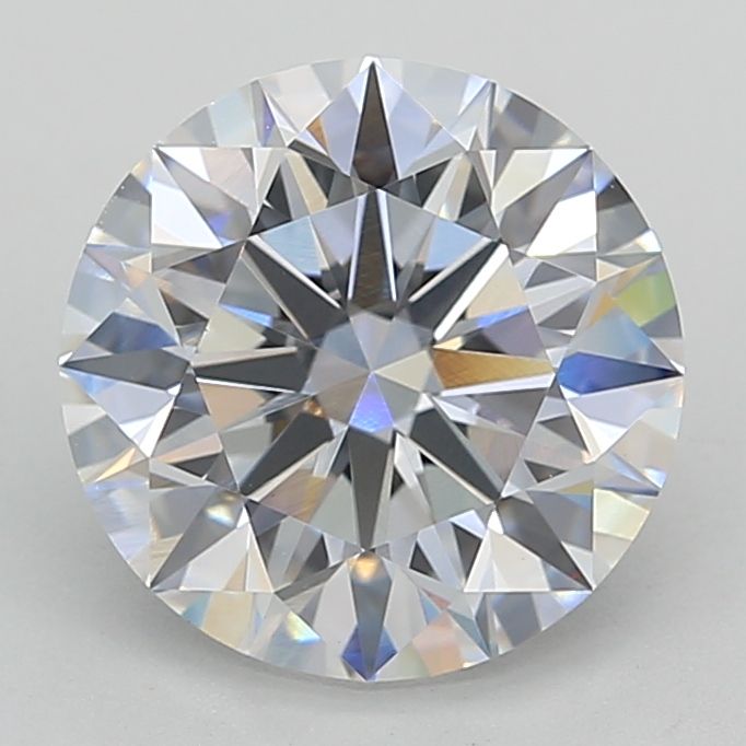 3.8 Carat Round Lab Diamond with  Cut Diamond in 14KT  view 1
