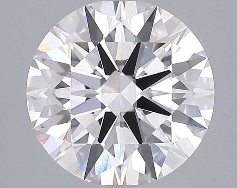 3.02 Carat Round Lab Diamond with  Cut Diamond in 14KT  view 1

