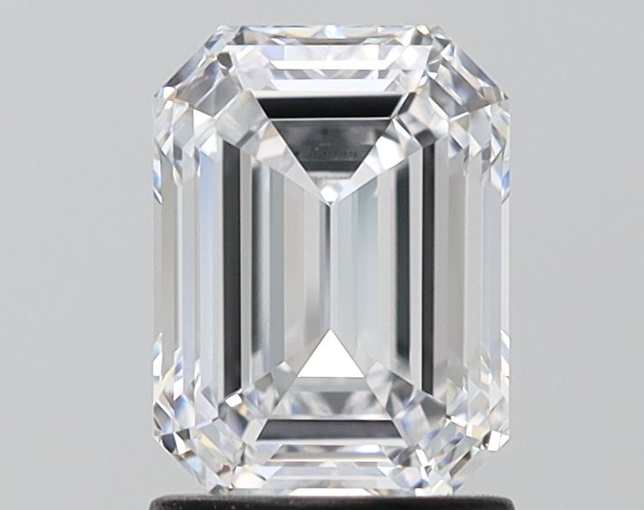 1.69 Carat Emerald Lab Diamond with  Cut Diamond in 14KT  view 1
