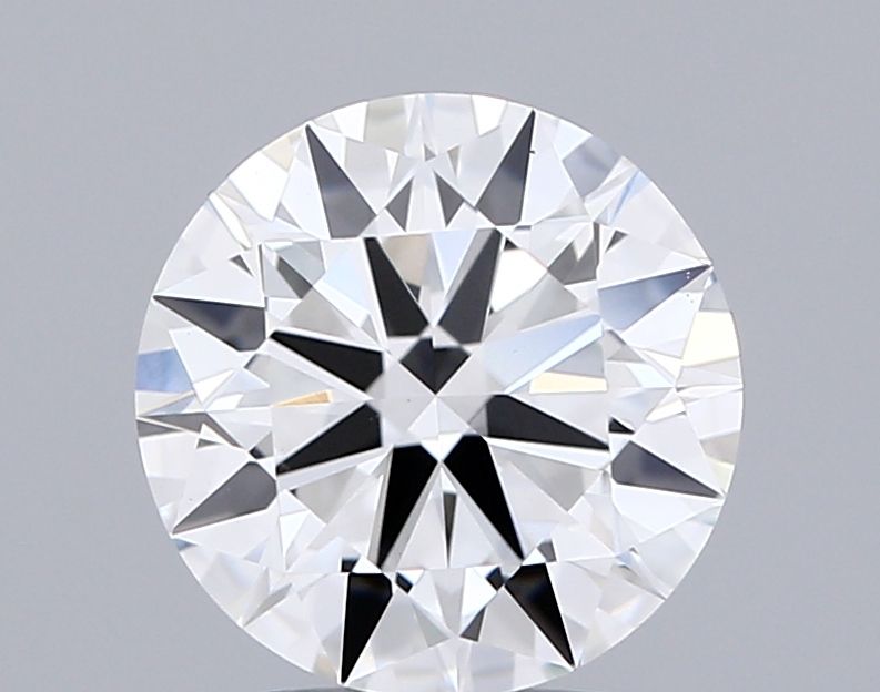 2.5 Carat Round Lab Diamond with  Cut Diamond in 14KT  view 1
