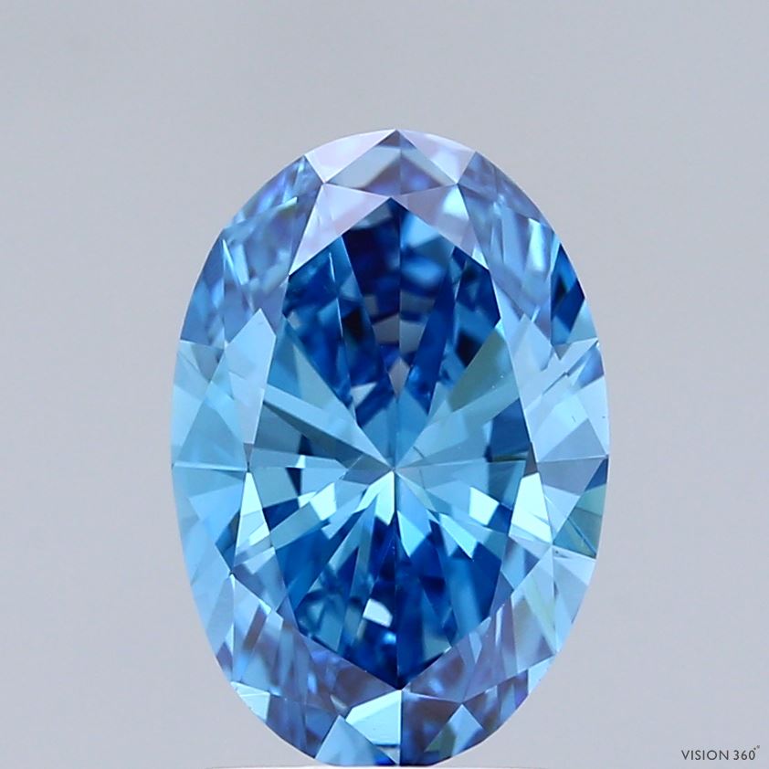 2.18 Carat Oval Lab Diamond with  Cut Diamond in 14KT  view 1
