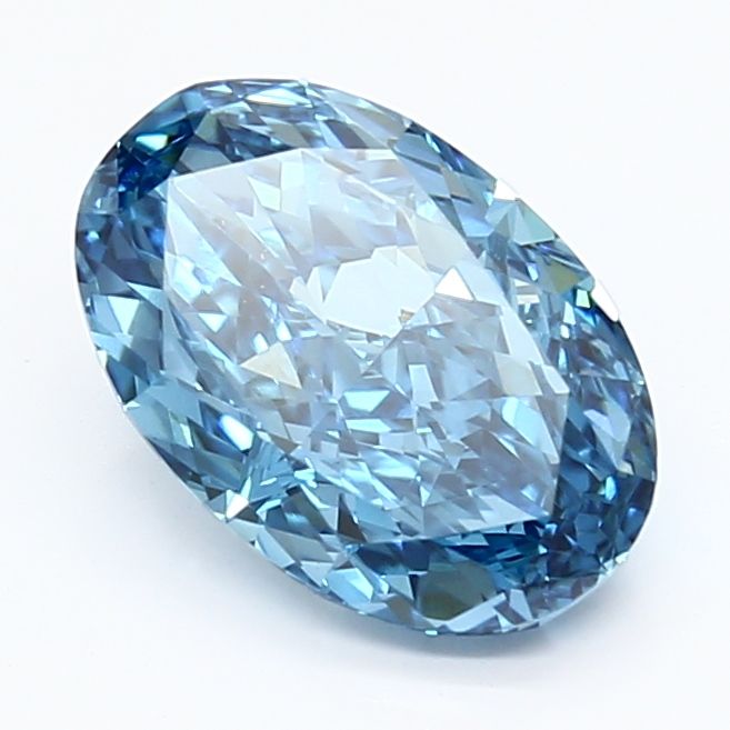 2.48 Carat Oval Lab Diamond with  Cut Diamond in 14KT  view 1
