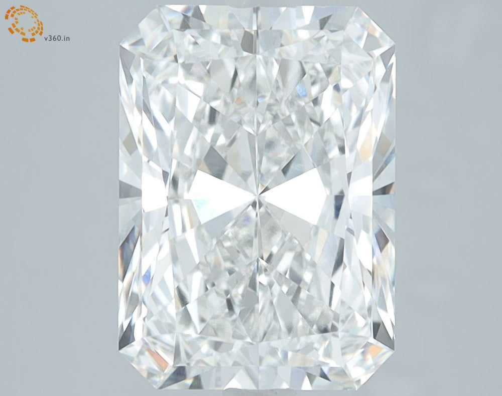 3.6 Carat Radiant Lab Diamond with  Cut Diamond in 14KT  view 1
