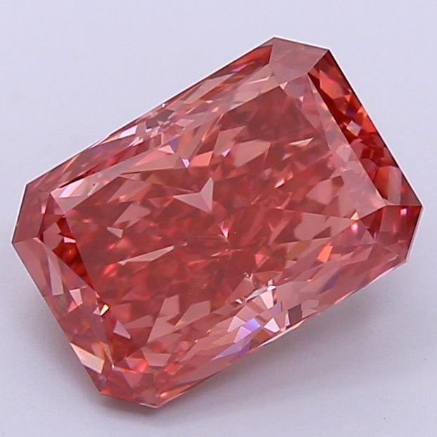 3.08 Carat Radiant Lab Diamond with  Cut Diamond in 14KT  view 1
