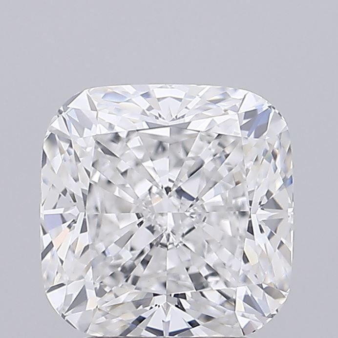 2.75 Carat Cushion Lab Diamond with  Cut Diamond in 14KT  view 1
