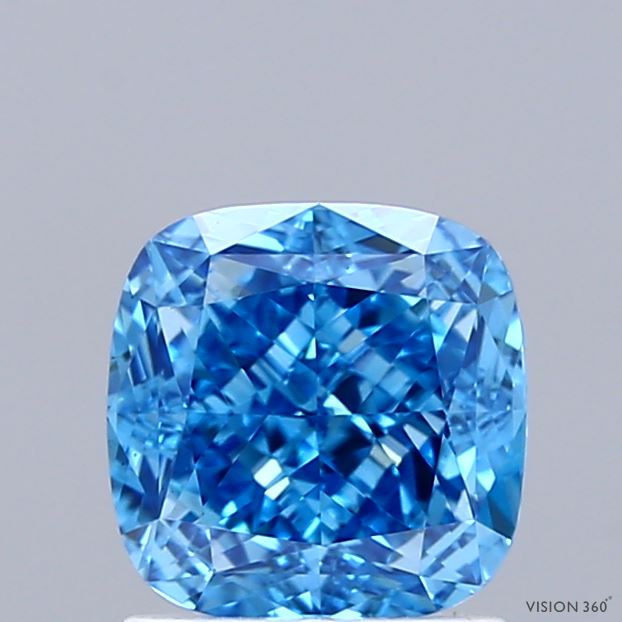 1.55 Carat Cushion Lab Diamond with  Cut Diamond in 14KT  view 1
