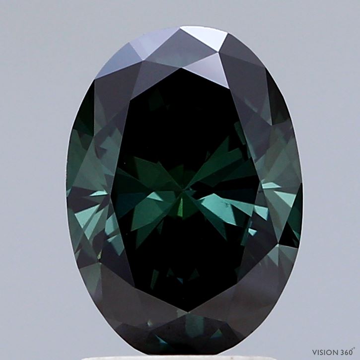 2.1 Carat Oval Lab Diamond with  Cut Diamond in 14KT  view 1
