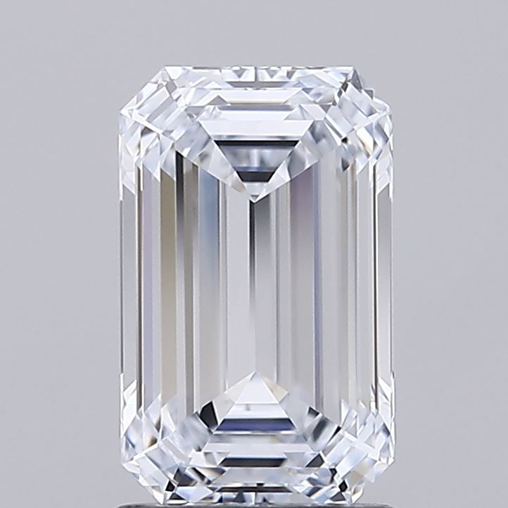 1.64 Carat Emerald Lab Diamond with  Cut Diamond in 14KT  view 1
