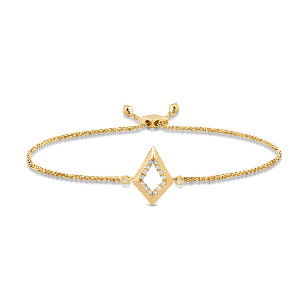 The Diamond Set with 1/6 Cut Diamond in 14KT Yellow Gold view 4
