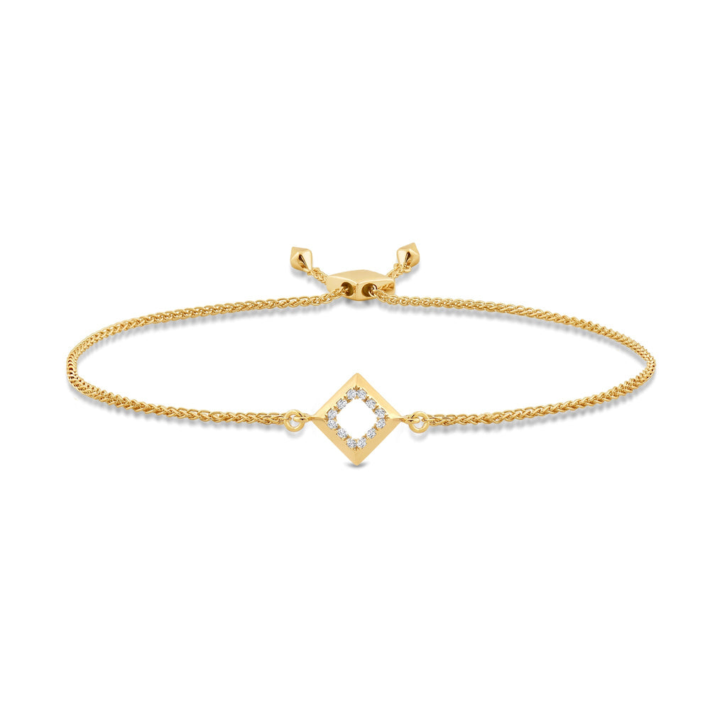 The Princess Set with 1/6 Cut Diamond in 14KT Yellow Gold view 4
