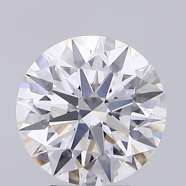 3.5 Carat Round Lab Diamond with  Cut Diamond in 14KT  view 1
