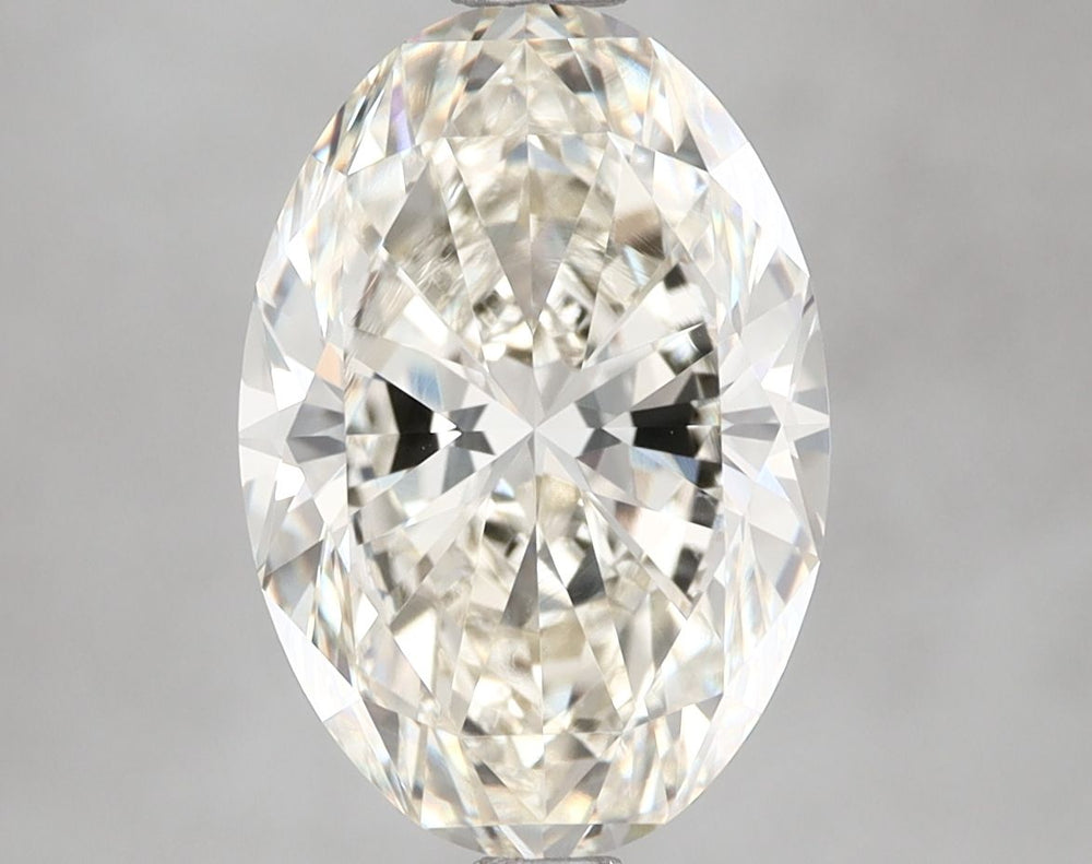 3.01 Carat Oval Natural Diamond with  Cut Diamond in 14KT  view 1
