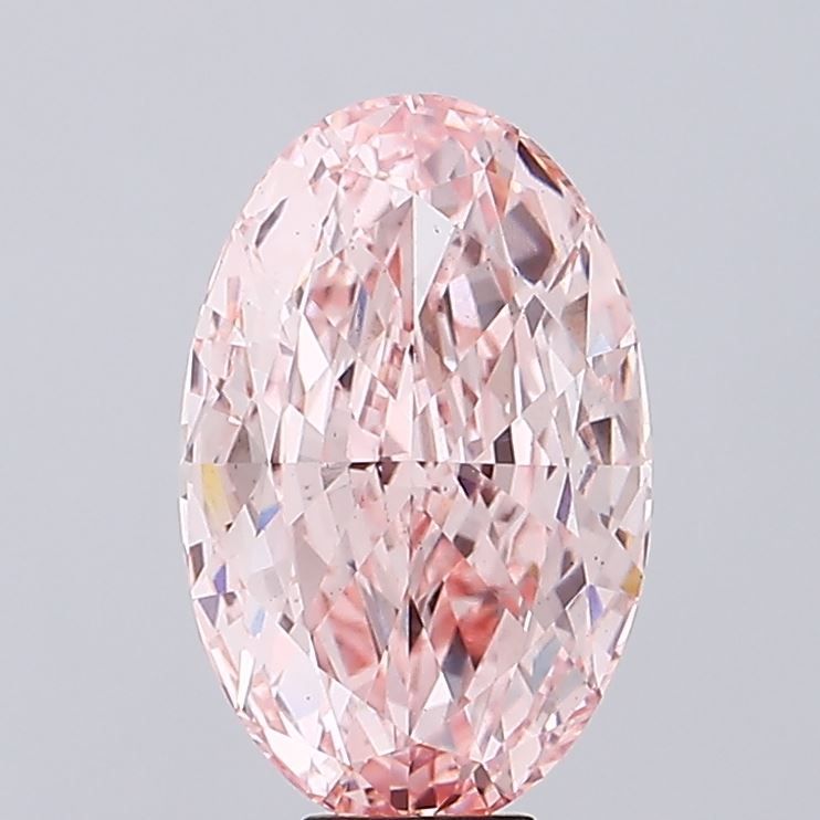 13.13 Carat Oval Lab Diamond with  Cut Diamond in 14KT  view 1
