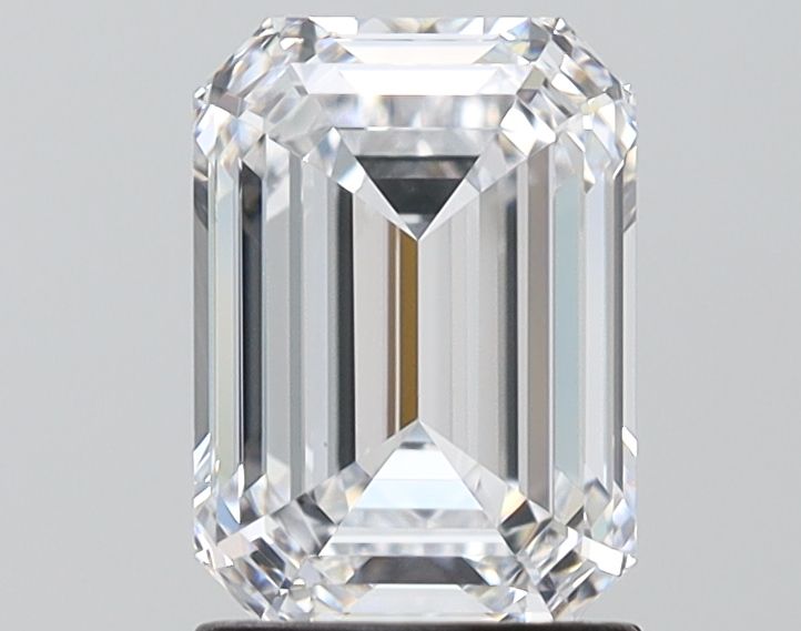1.87 Carat Emerald Lab Diamond with  Cut Diamond in 14KT  view 1
