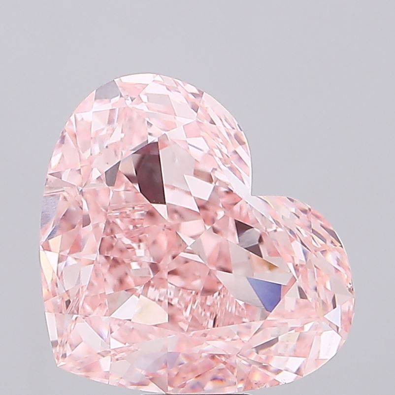 16.58 Carat Heart Lab Diamond with  Cut Diamond in 14KT  view 1
