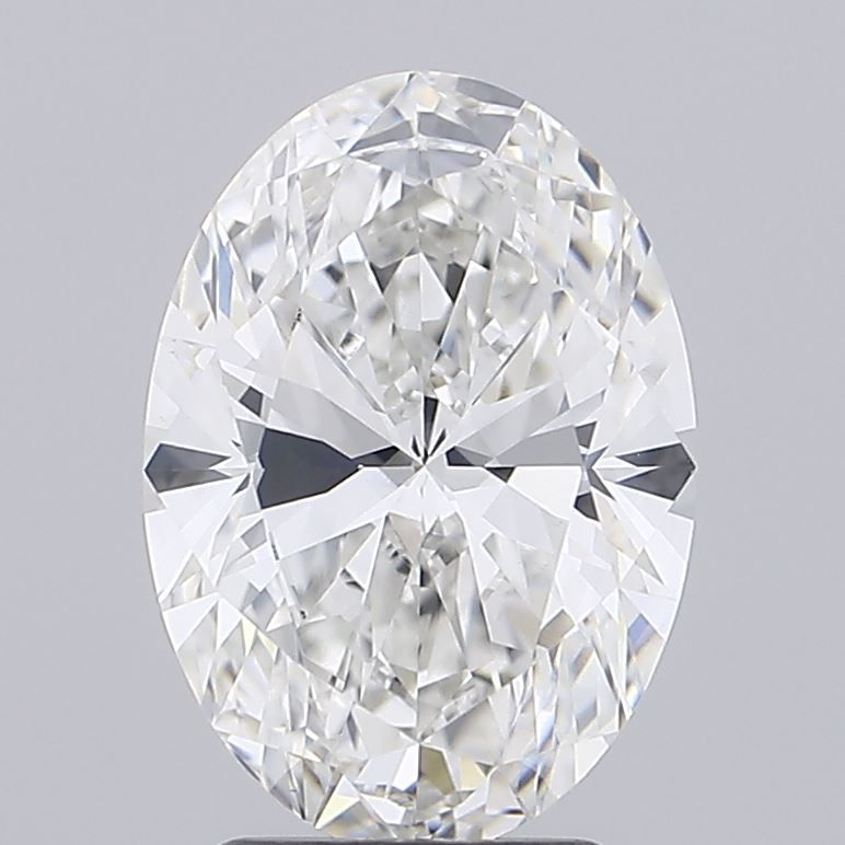3.06 Carat Oval Lab Diamond with  Cut Diamond in 14KT  view 1
