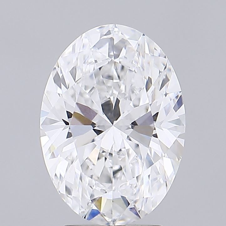 2.91 Carat Oval Lab Diamond with  Cut Diamond in 14KT  view 1
