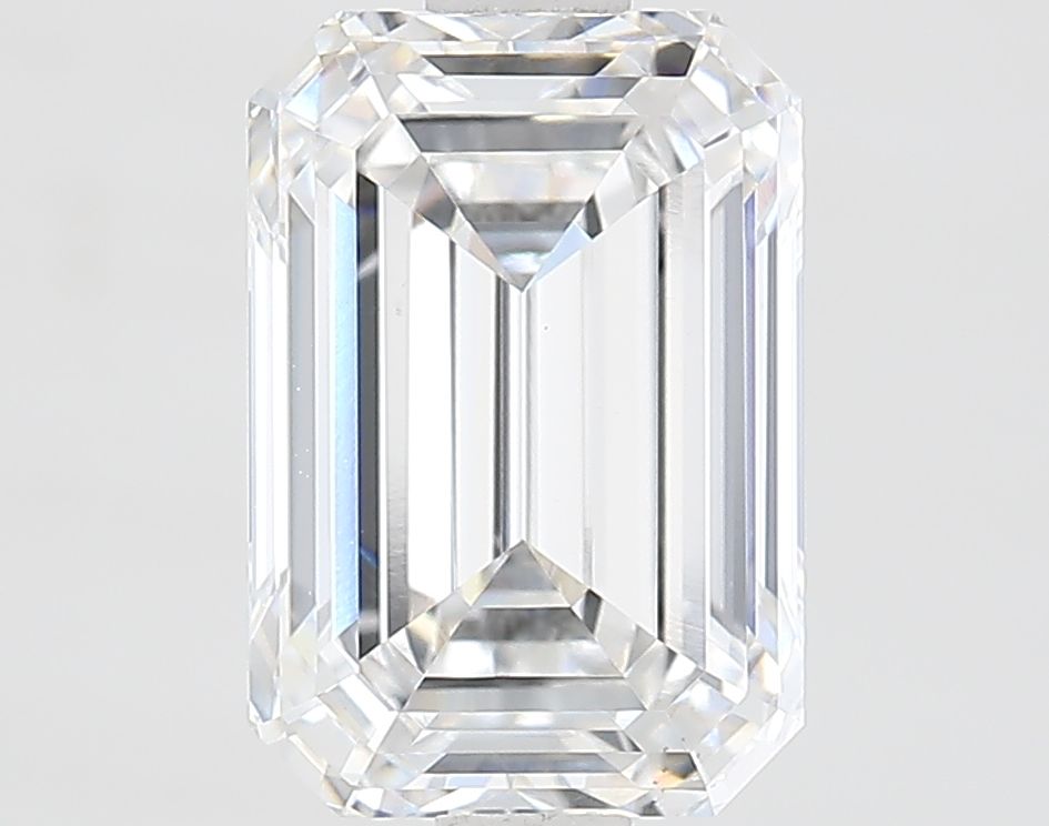 2.11 Carat Emerald Lab Diamond with  Cut Diamond in 14KT  view 1
