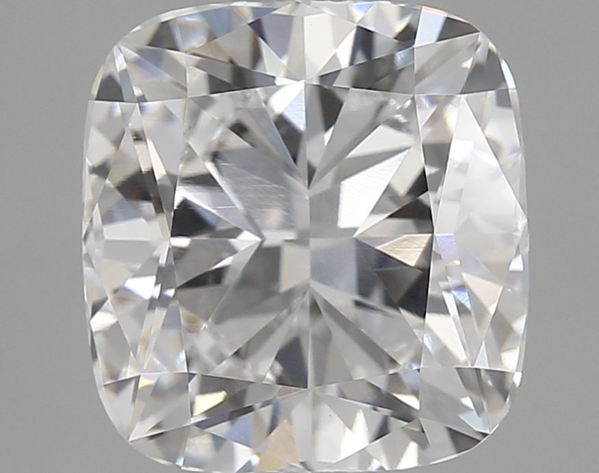 3.52 Carat Cushion Lab Diamond with  Cut Diamond in 14KT  view 1
