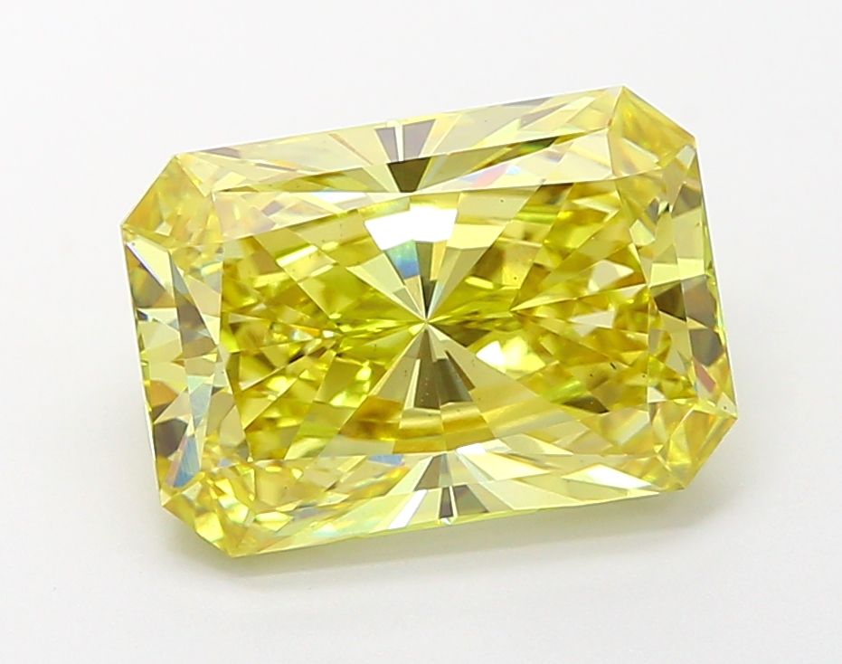 5.09 Carat Radiant Lab Diamond with  Cut Diamond in 14KT  view 1
