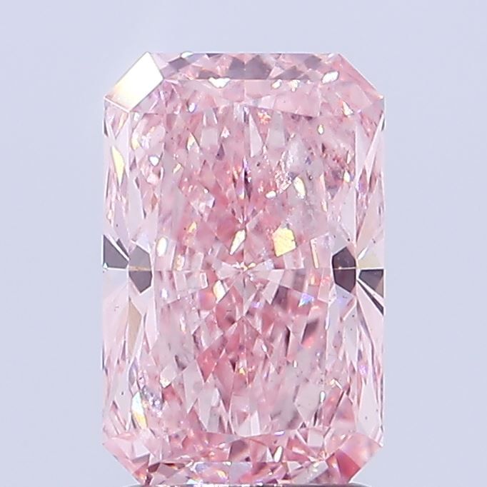 2.06 Carat Radiant Lab Diamond with  Cut Diamond in 14KT  view 1
