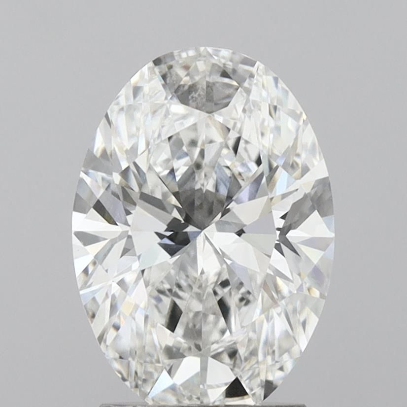 2.5 Carat Oval Lab Diamond with  Cut Diamond in 14KT  view 1
