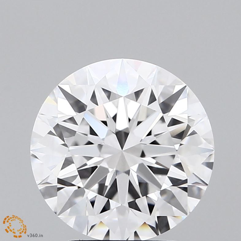 2.91 Carat Round Lab Diamond with  Cut Diamond in 14KT  view 1
