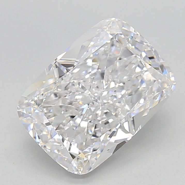 3.91 Carat Cushion Lab Diamond with  Cut Diamond in 14KT  view 1
