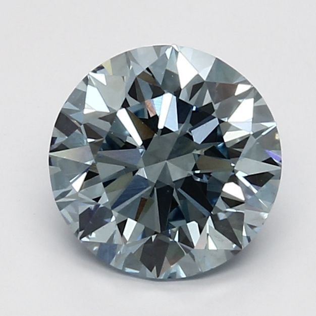 2.01 Carat Round Lab Diamond with  Cut Diamond in 14KT  view 1
