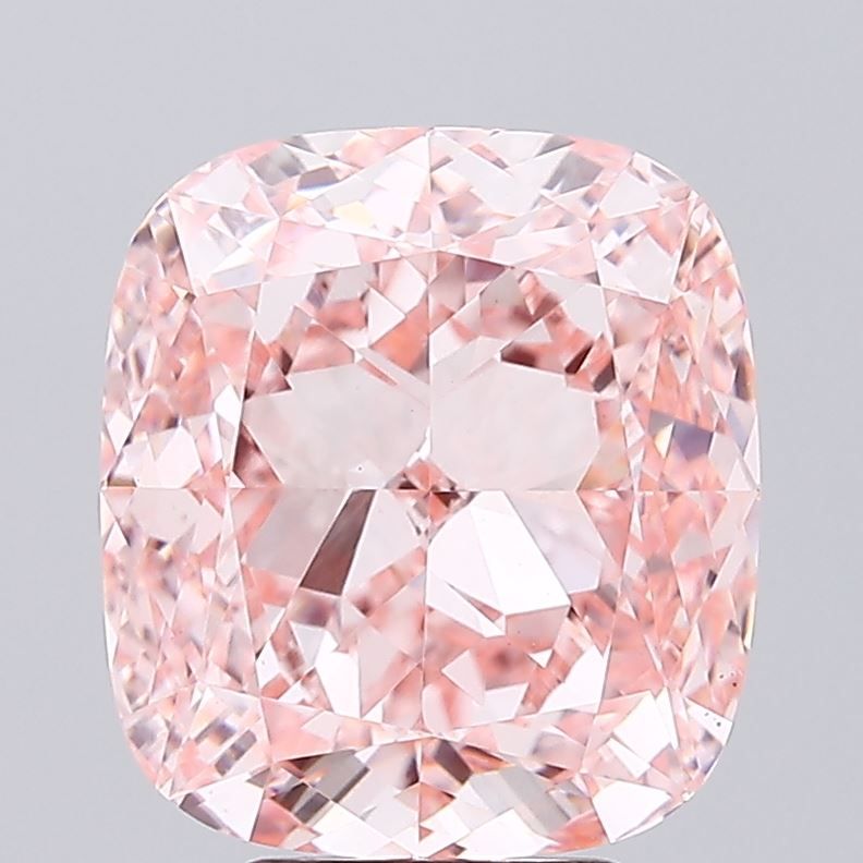 6.06 Carat Cushion Lab Diamond with  Cut Diamond in 14KT  view 1
