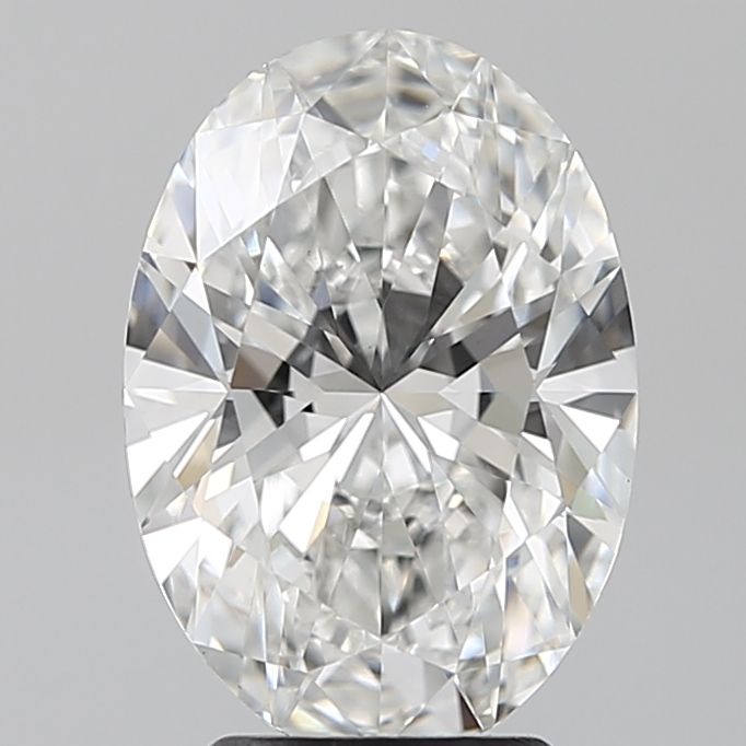 3.34 Carat Oval Lab Diamond with  Cut Diamond in 14KT  view 1
