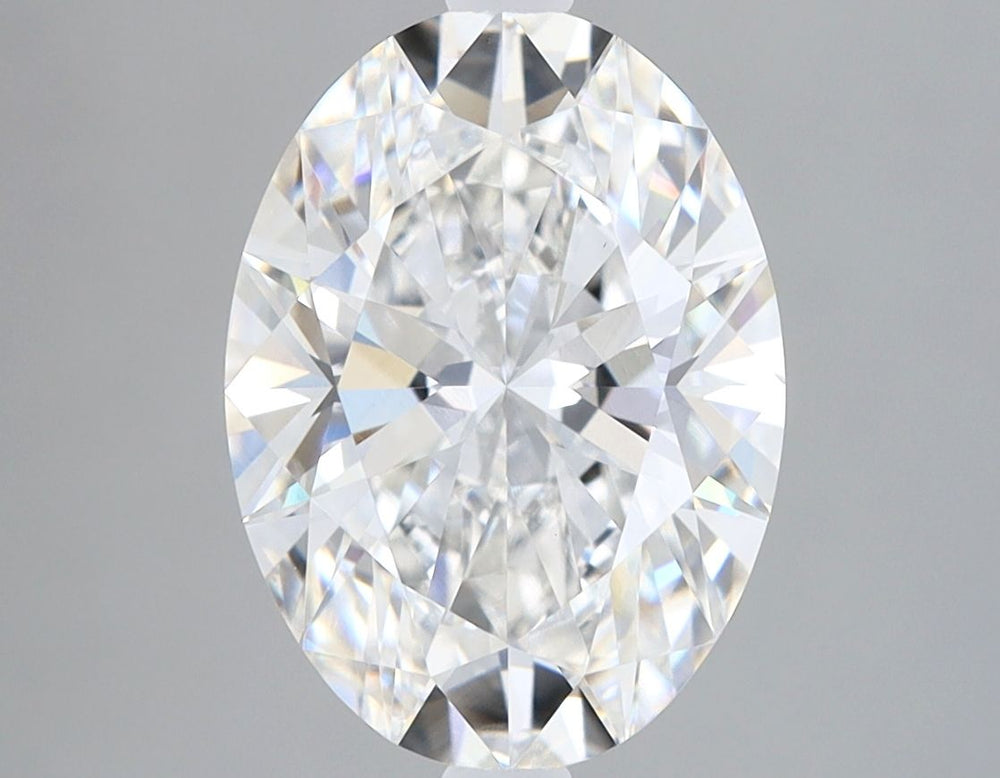 3.1 Carat Oval Lab Diamond with  Cut Diamond in 14KT  view 1
