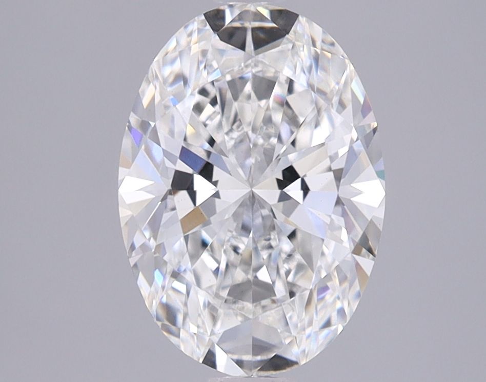 2.05 Carat Oval Lab Diamond with  Cut Diamond in 14KT  view 1

